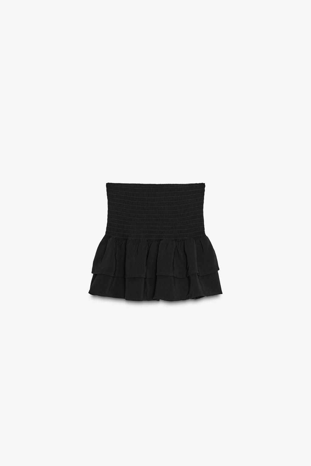 WIDE-WAIST BERMUDA SHORTS WITH RUFFLES - Zara фото 7