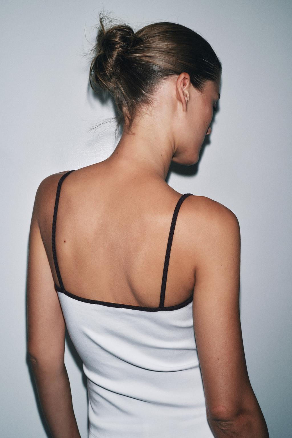 CONTRAST STRAP VEST TOP - Zara фото 9