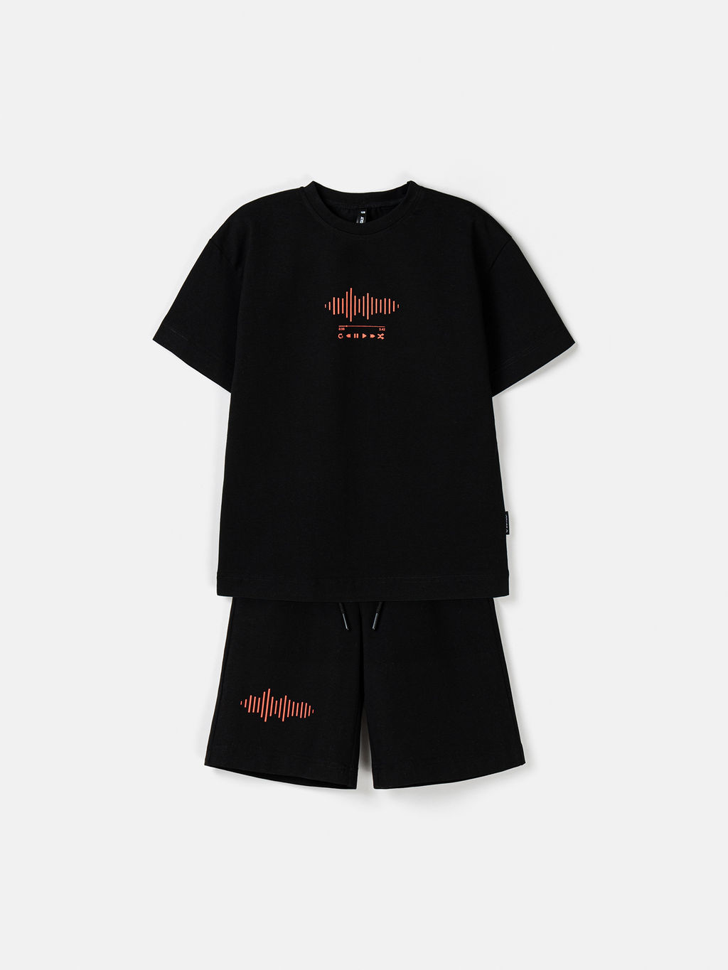 Комплект футболка и шорты "Уголь" с принтом 7+