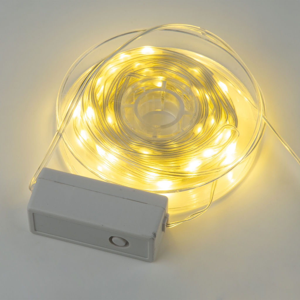 ULD-S1000-100/DTA WARM WHITE IP20 DEW BAND Гирлянда светодиодная "Полоса", 10м. 100 светодиодов. Теплый белый свет. Провод прозрачный. ТМ Uniel