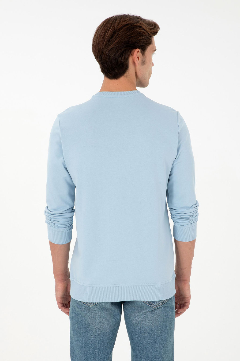 Мужской голубой свитшот - U.s. polo assn фото 5