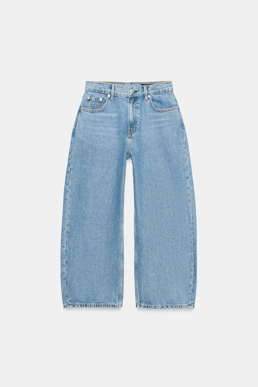 JEANS ZW COLLECTION CAPRI BALLOON TIRO MEDIO / Azul - Zara фото 6