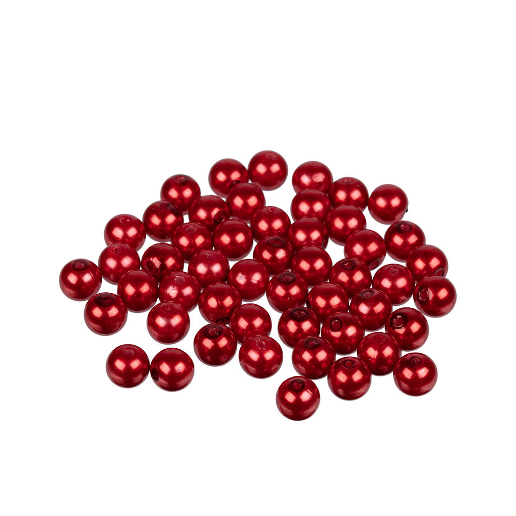 Бусина Zlatka пластик PB-3 10 мм 50 шт 2 шт №09 ярко-красный