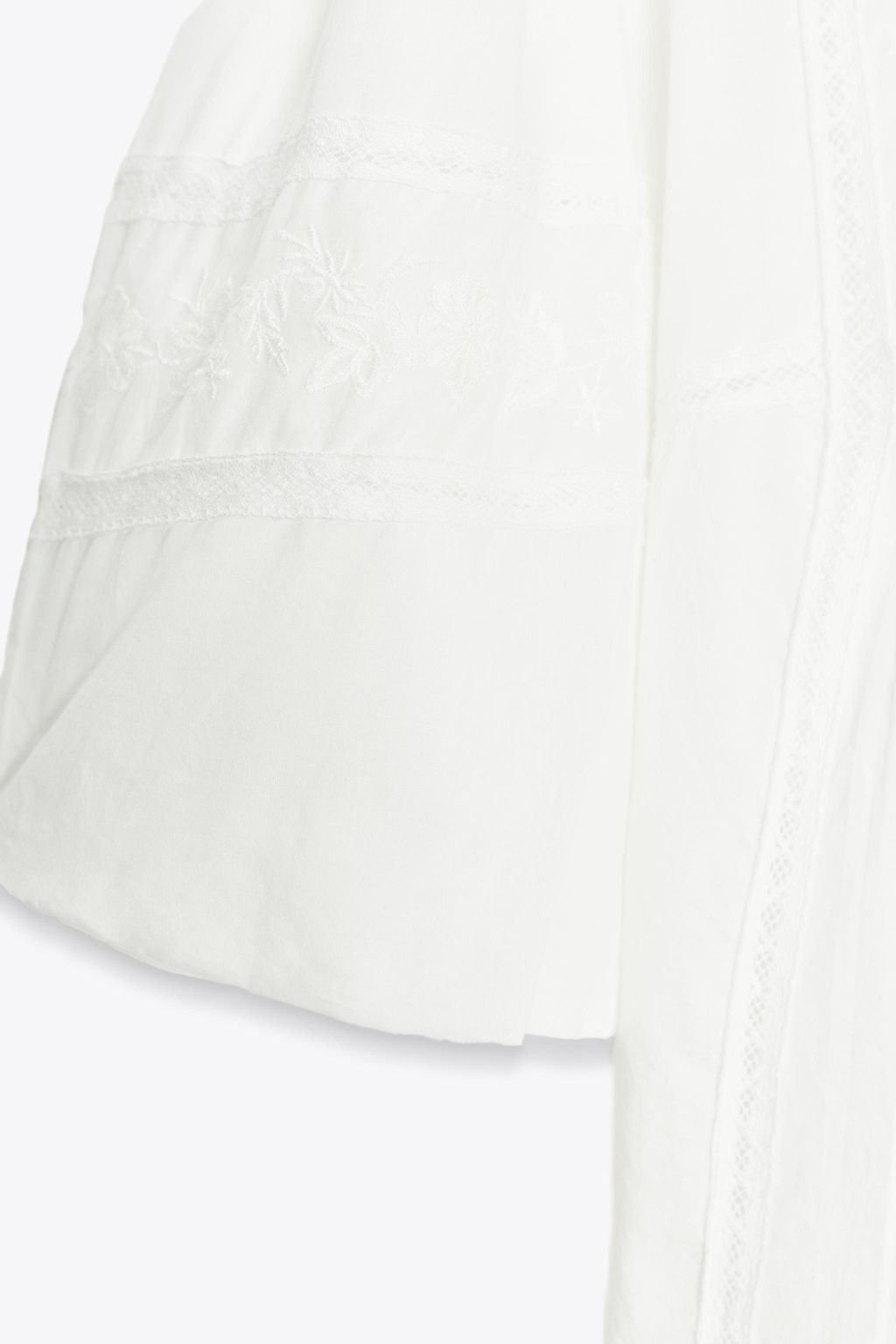 ZW COLLECTION EMBROIDERED ROMANTIC BLOUSE - Zara фото 14
