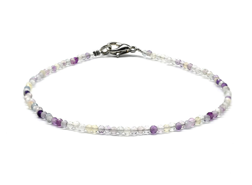 Браслет из флюорита шарик гр.2мм, 17см