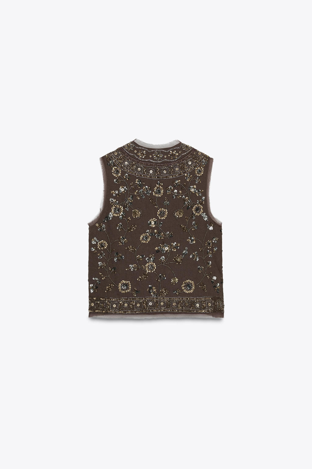 ZW COLLECTION BEADED EMBROIDERED WAISTCOAT - Zara фото 4
