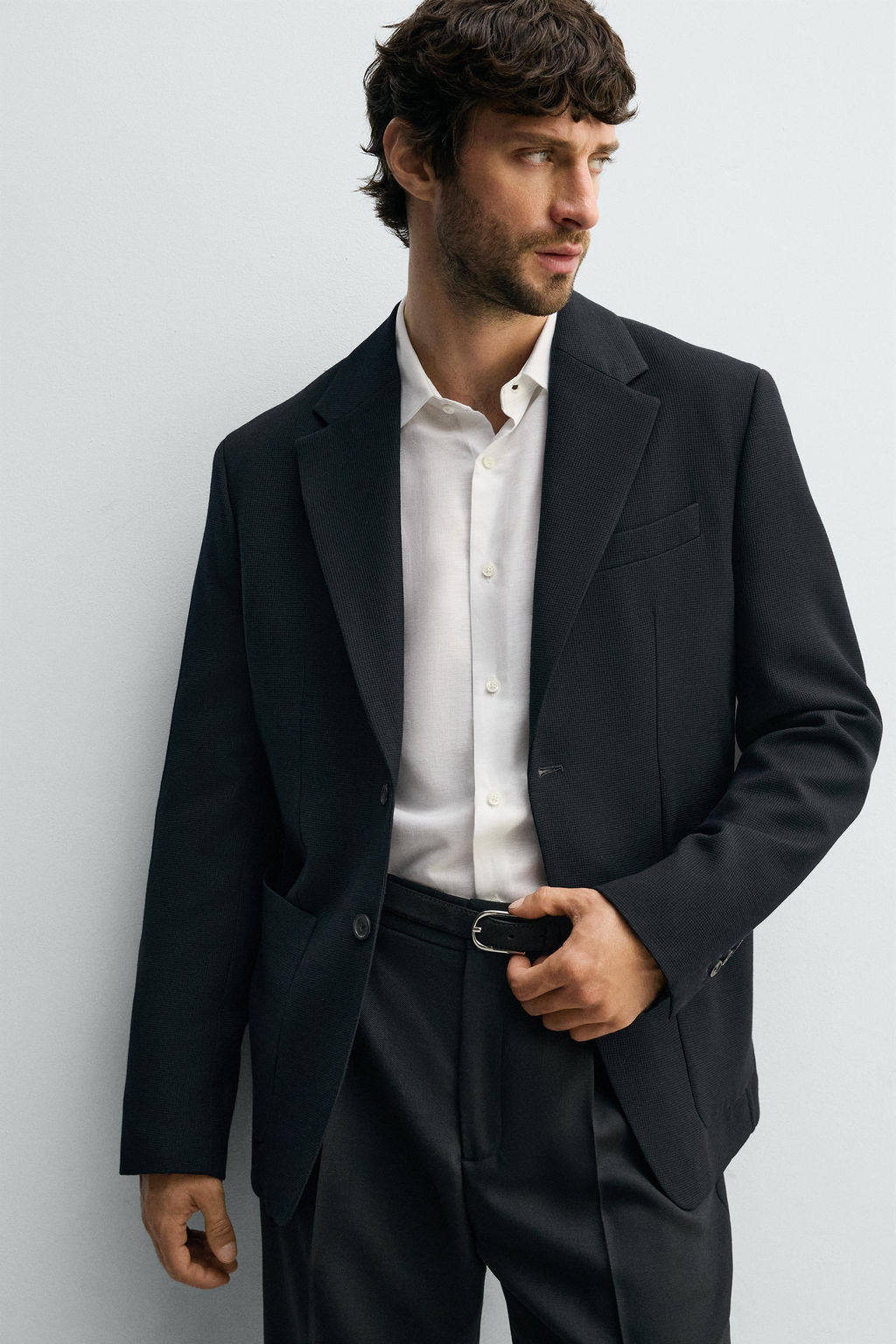CAMISA REGULAR FIT LINO - LYOCELL / Blanco - Zara фото 6