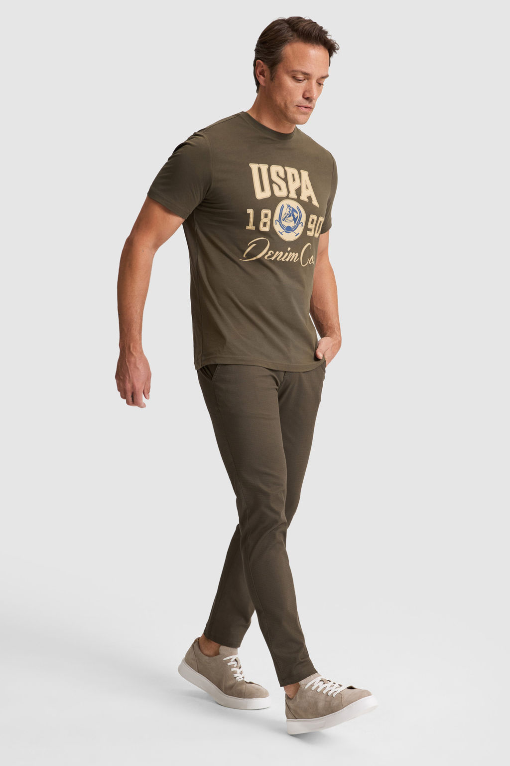 Erkek Koyu Haki Kanvas / Chino Pantolon - U.s. polo assn фото 3