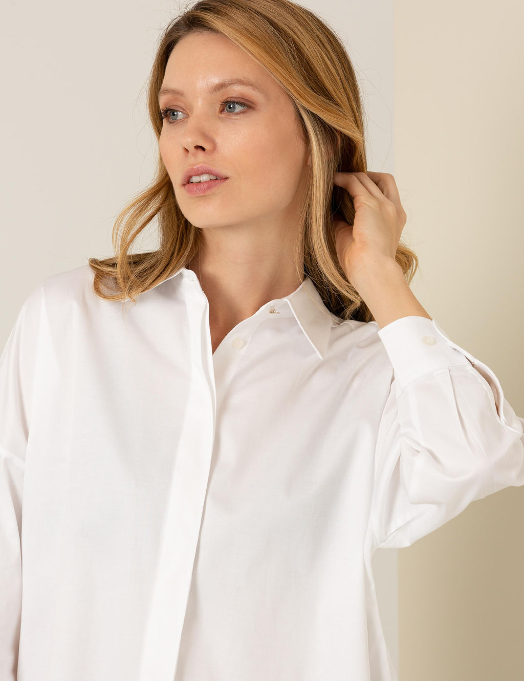 Beyaz Oversize Uzun Kollu G_mlek - Pierre cardin фото 2