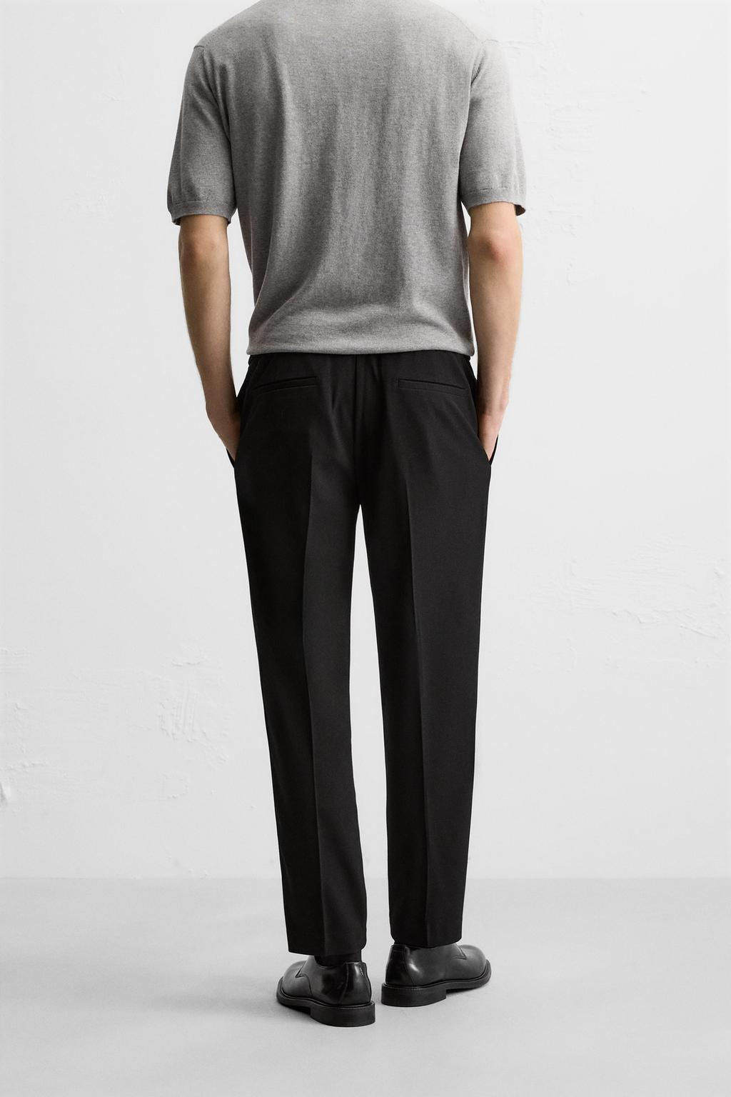 COMFORT FIT JOGGER WAIST TROUSERS - Zara фото 40