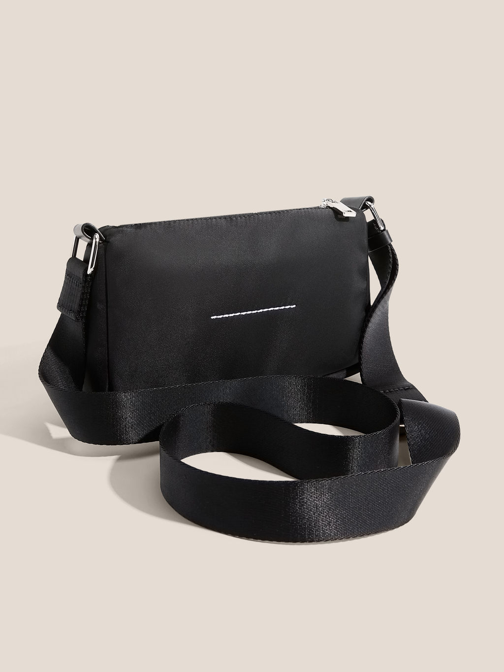 Сумка через плечо MM6 MAISON MARGIELA NYLON POCKETS CROSSBODY BAG Артикул 4663222, черный  фото 3