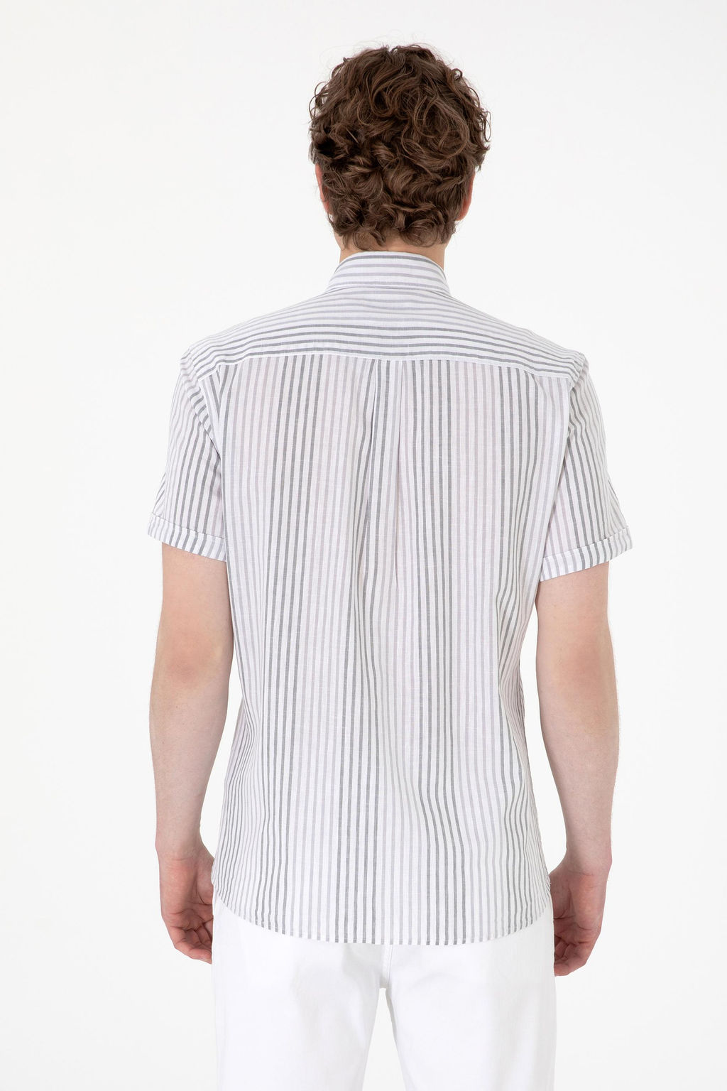 Erkek A__k Gri K_sa Kollu G_mlek Sepette S_rpriz _ndirim - U.s. polo assn фото 5