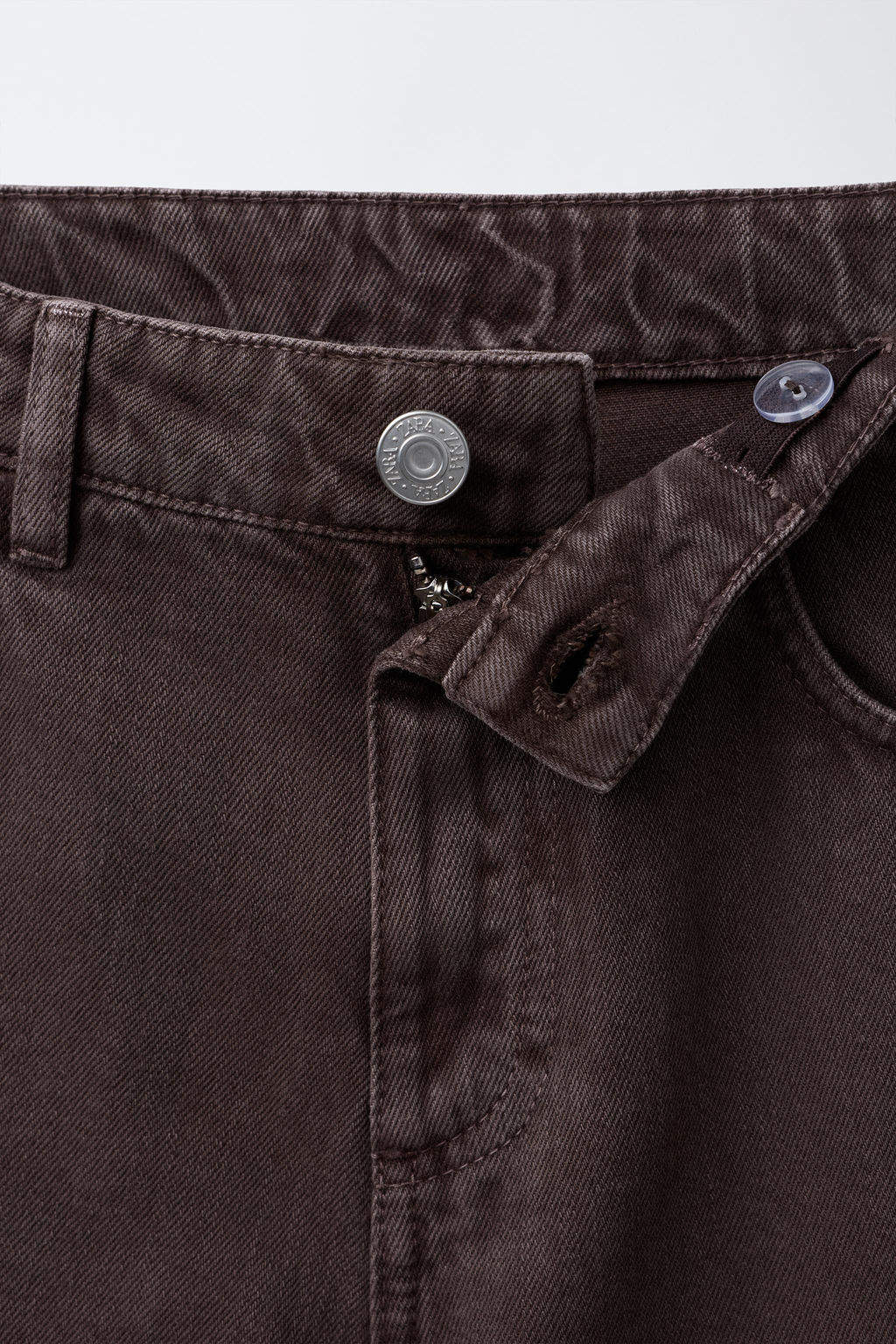RELAXED BAGGY DENIM TROUSERS - Zara фото 3