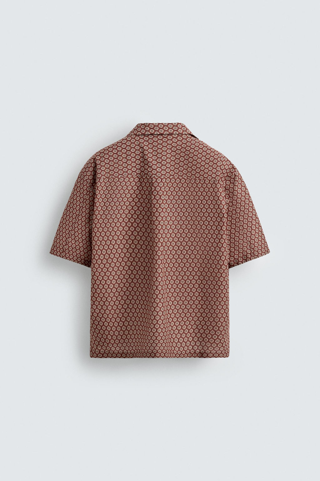 CAMISA RELAXED FIT ESTAMPADO GEOM?TRICO / Teja