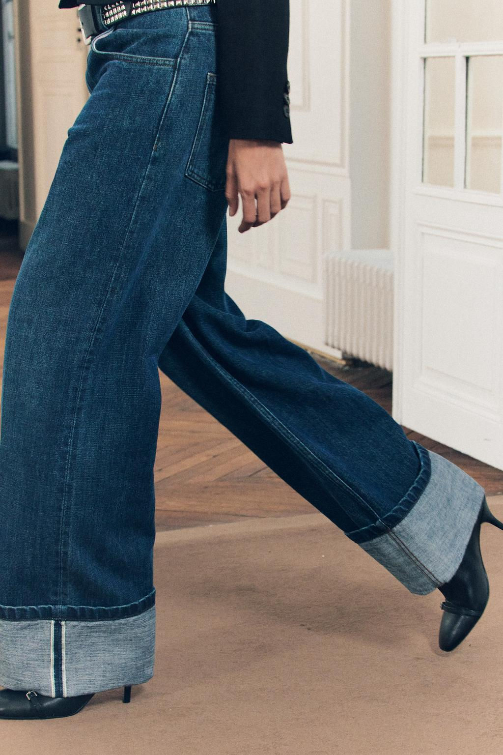 ZW COLLECTION RELAXED HIGH-WAIST JEANS - Zara фото 2