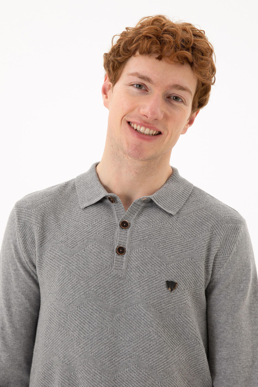 Мужской серый меланжевый свитер Неожиданная скидка в корзине - U.s. polo assn фото 2