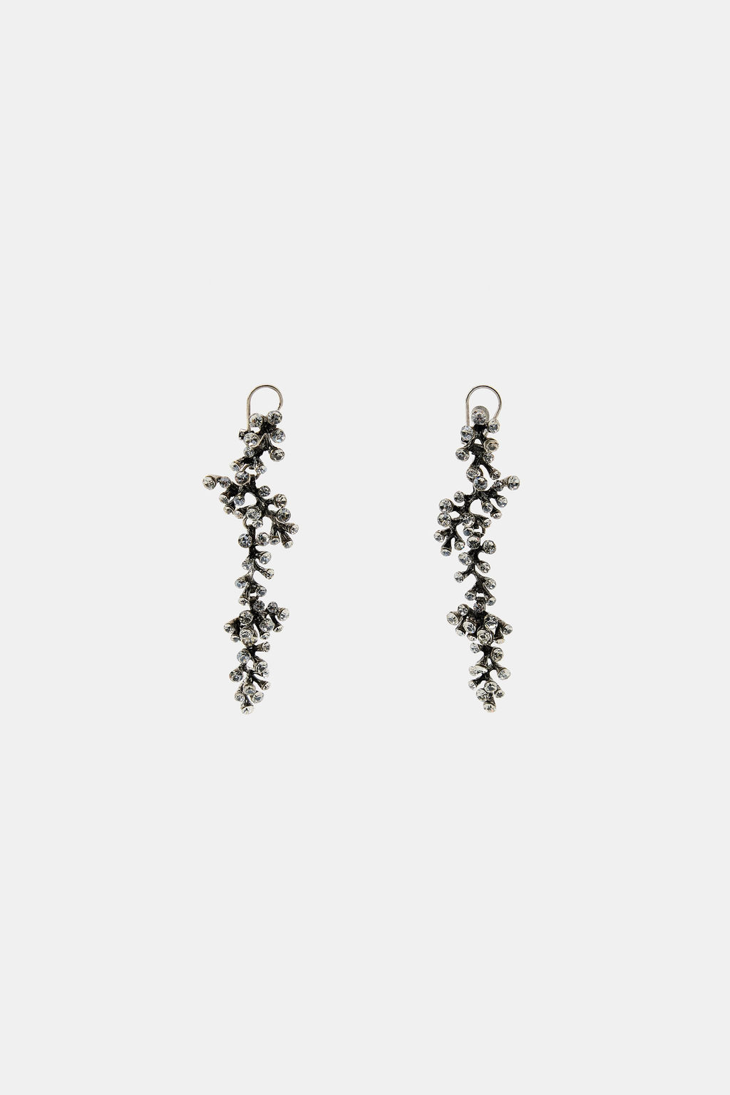WATERFALL RHINESTONE EARRINGS - Zara фото 8