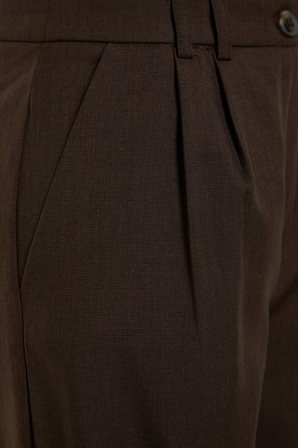 Kahverengi Wide Leg/Genis Paca Pilili Dokuma Kumas Pantolon TWOAW22PL0475 Palazzo