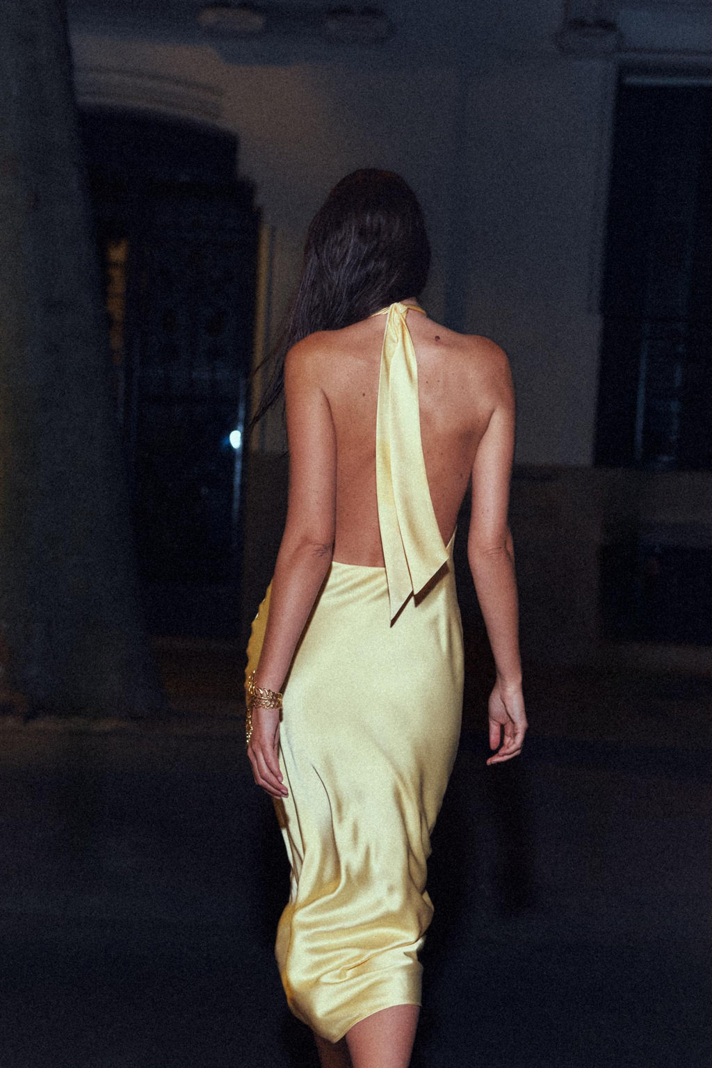 HALTER MIDI DRESS
