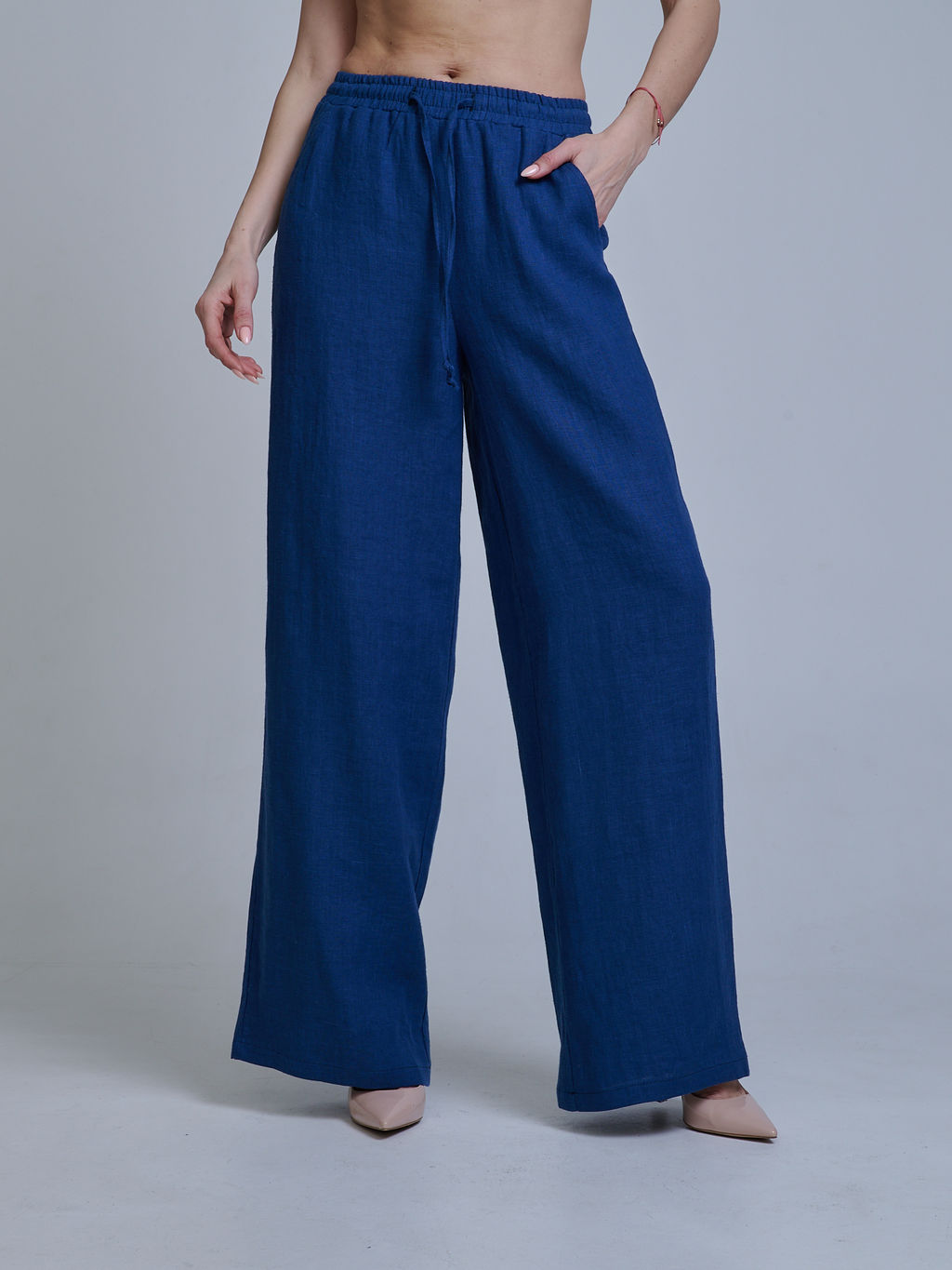 ЛЕН 100% брюки пояс на резинке - Трика фото 8