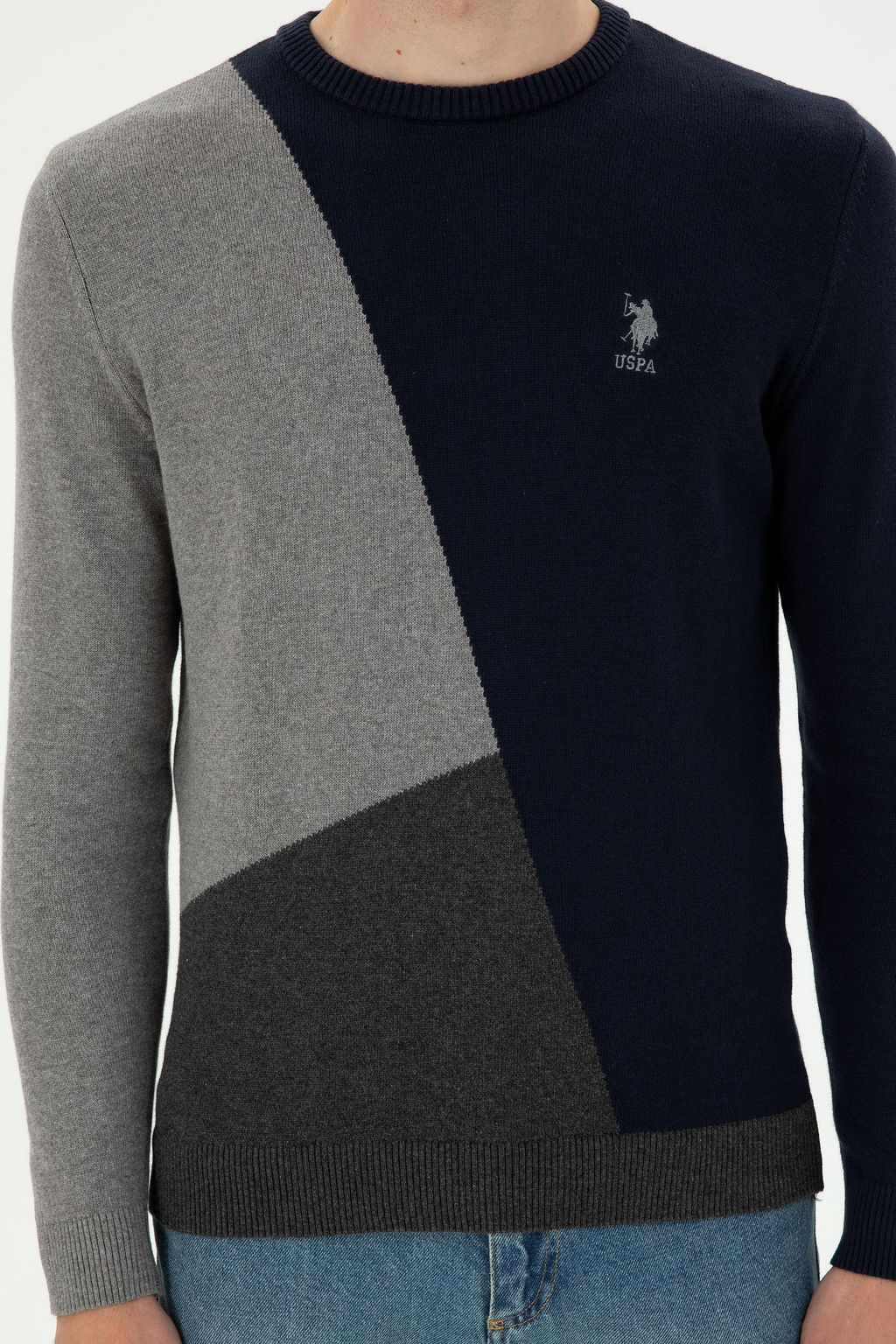 Мужской темно-синий свитер - U.s. polo assn фото 6