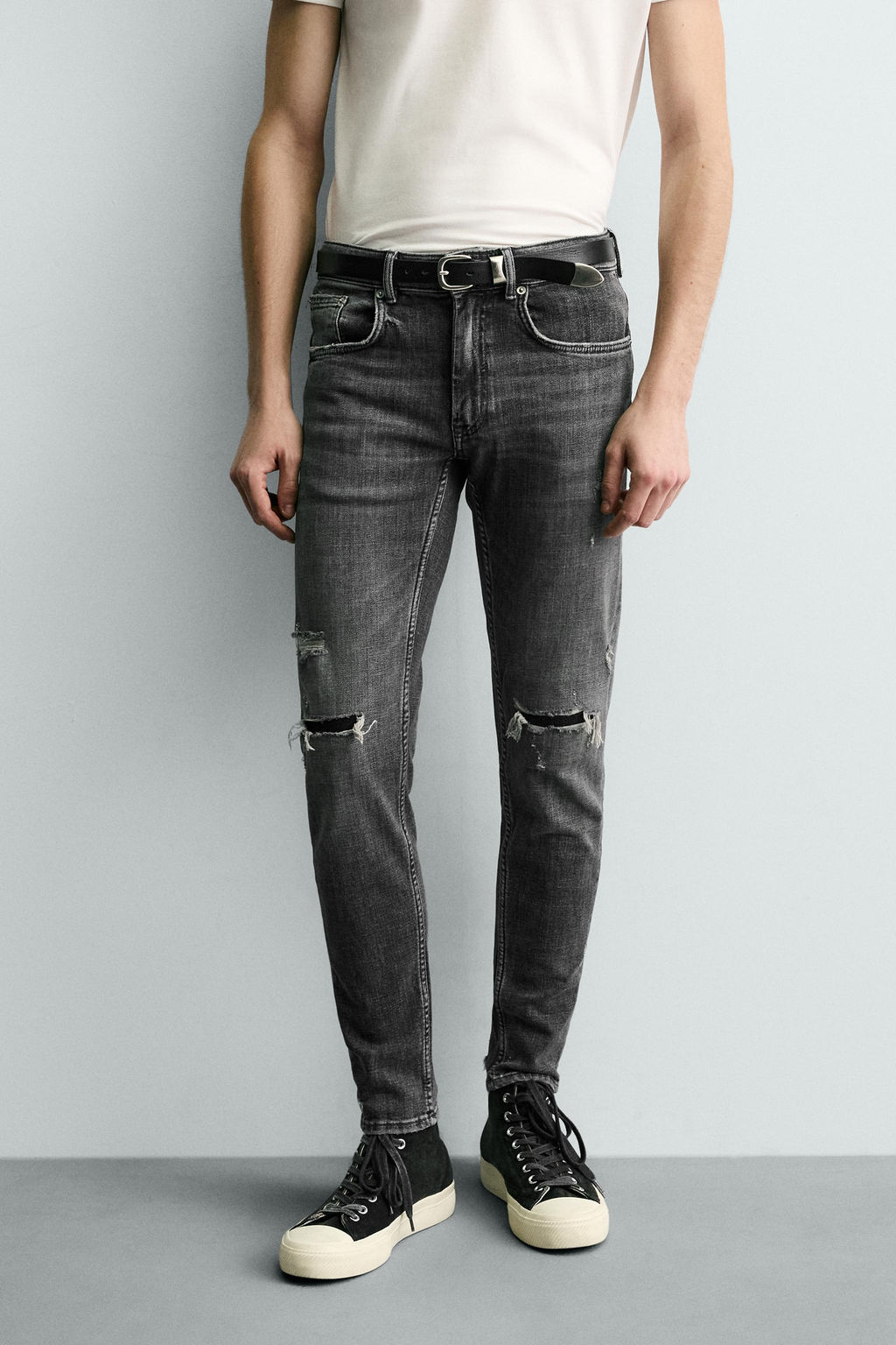 JEANS SKINNY FIT / Gris - Zara фото 11