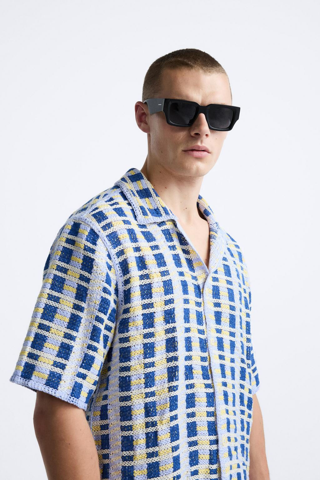 GEOMETRIC CROCHET SHIRT - Zara фото 5