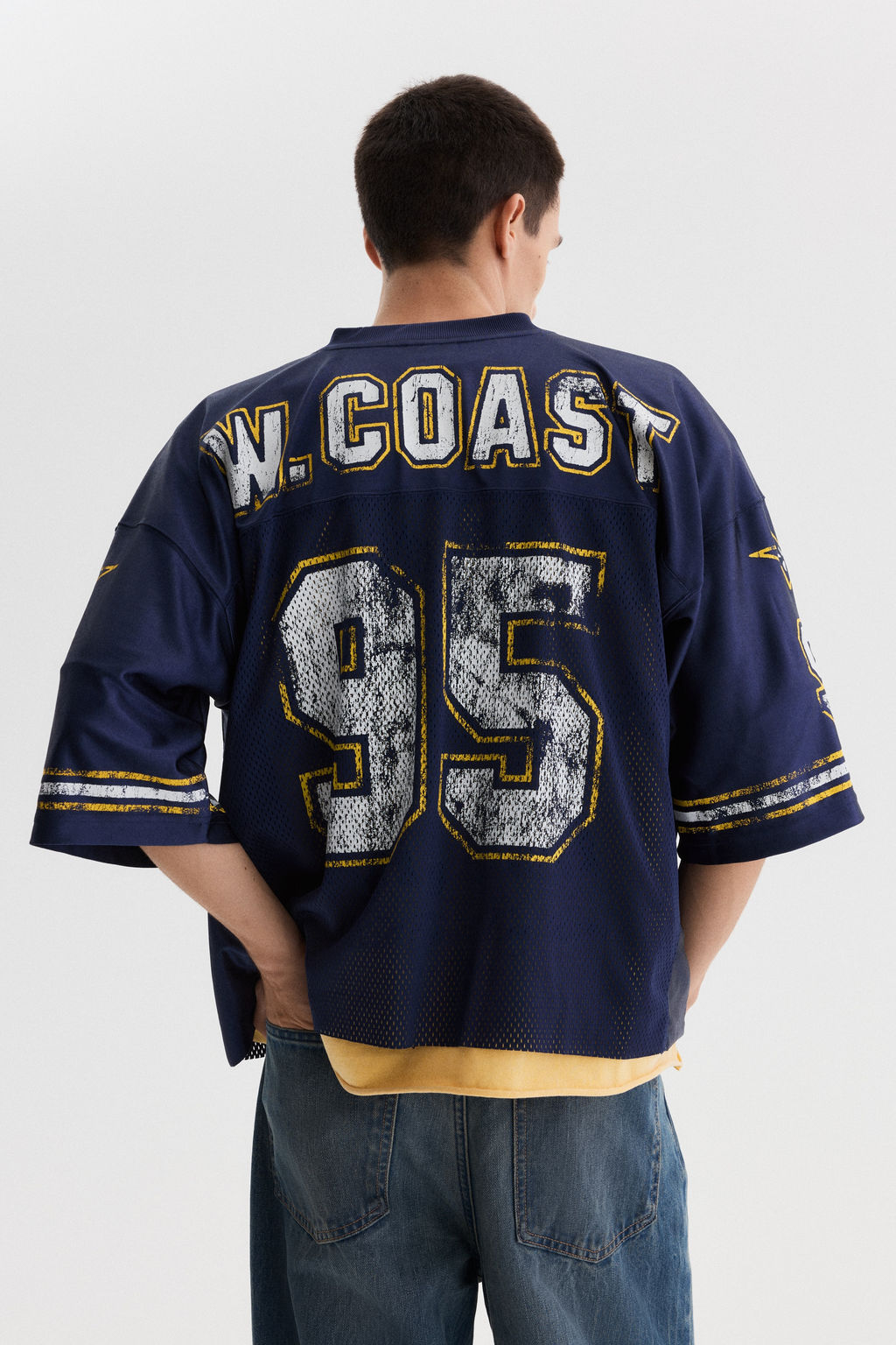 Camiseta de malla estampada Oversized Fit - H&m фото 9