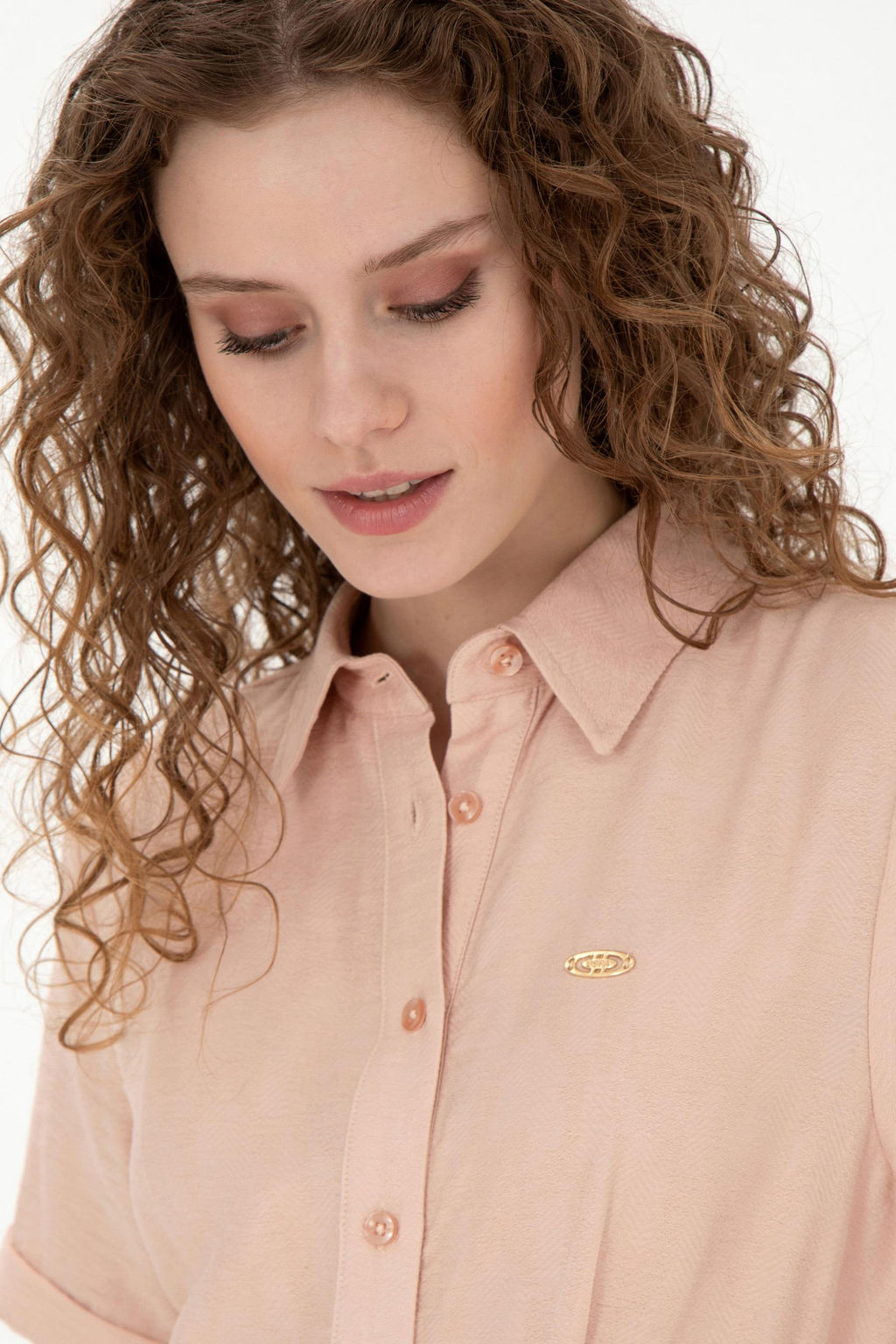 Женское тканое платье цвета лосося - U.s. polo assn фото 9