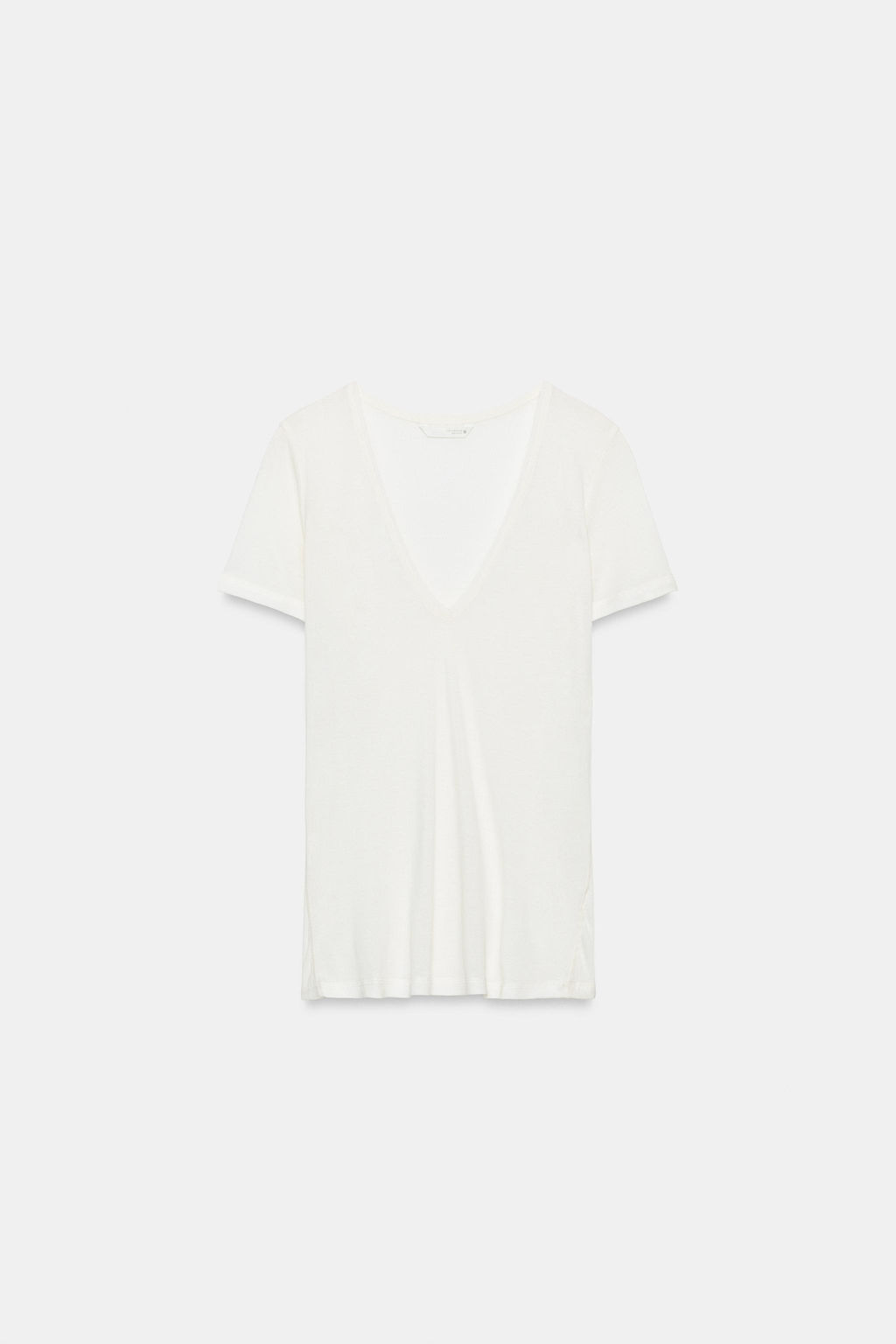 CAMISETA LYOCELL Y SEDA / Blanco roto