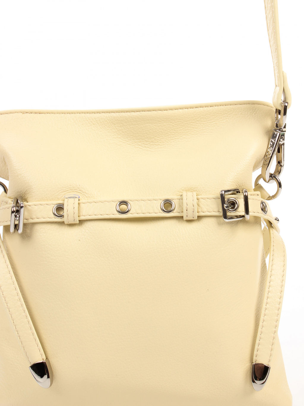 LACCOMA сумка АЛ3020-6-светло желтый натуральная кожа хлопок  фото 5