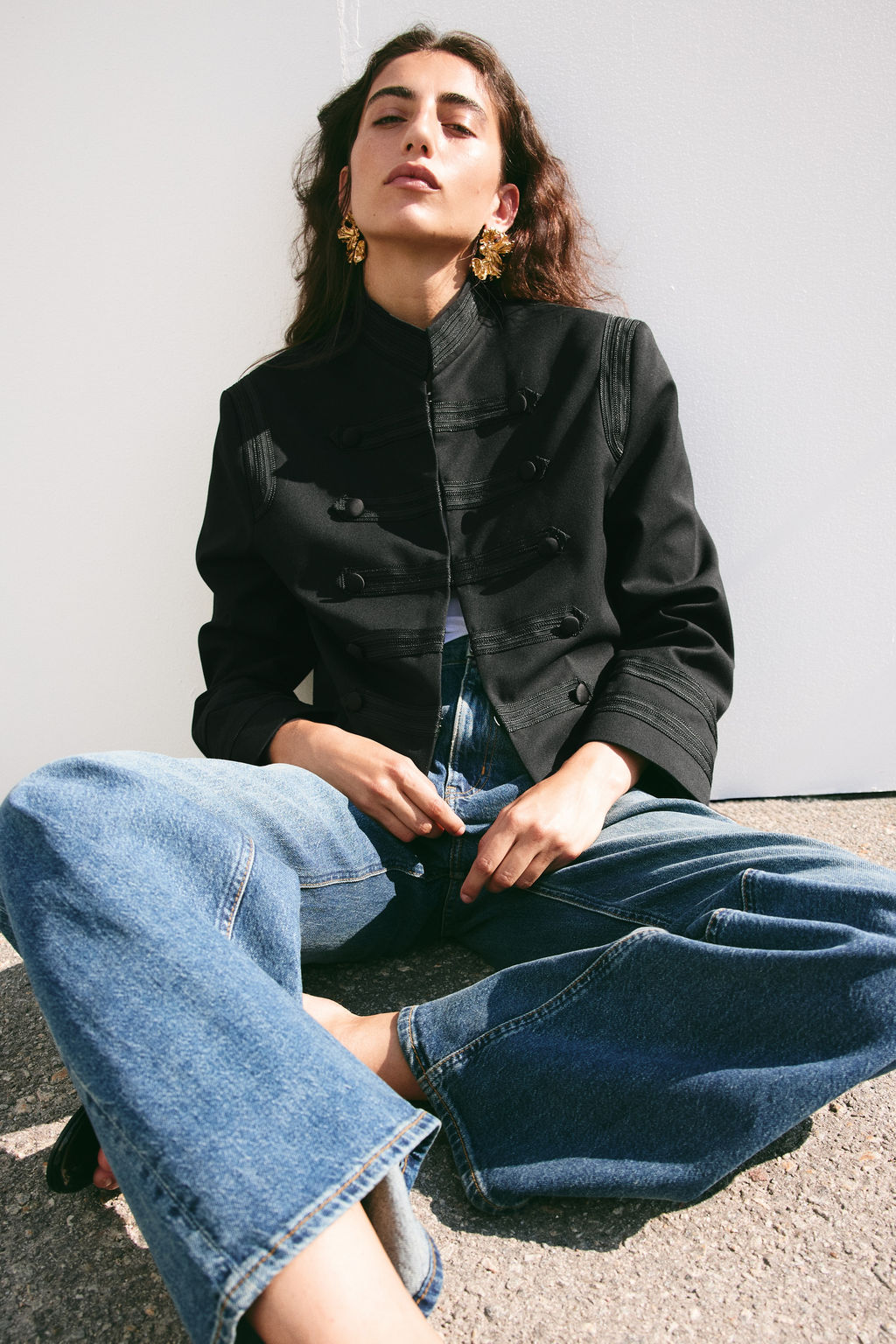 Chaqueta de sarga con hombreras - H&m фото 4