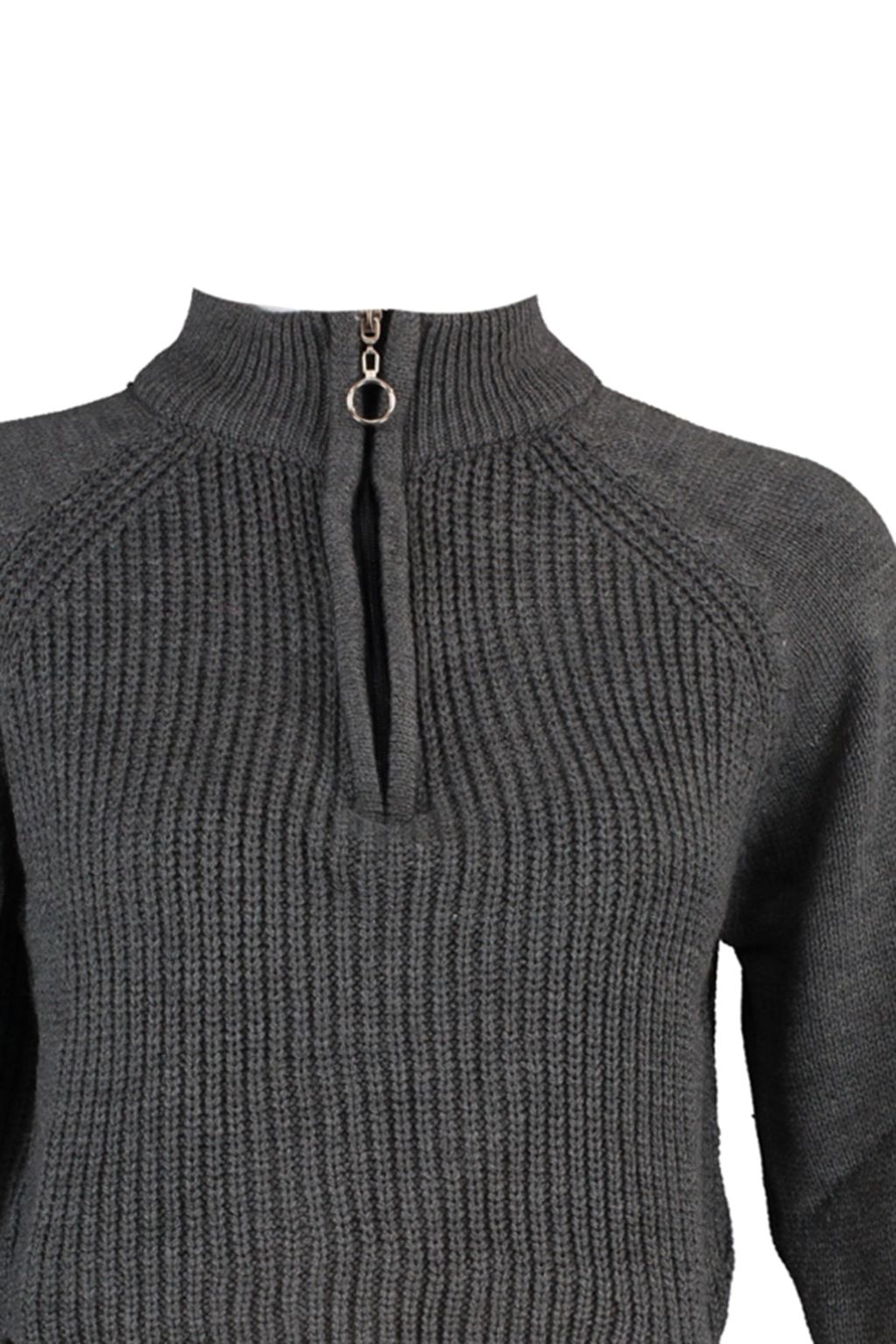 K?rm?z? Crop Fermuarl? Dik Yaka Basic Triko Kazak TWOAW22KZ1632 - Trendyolmilla фото 38