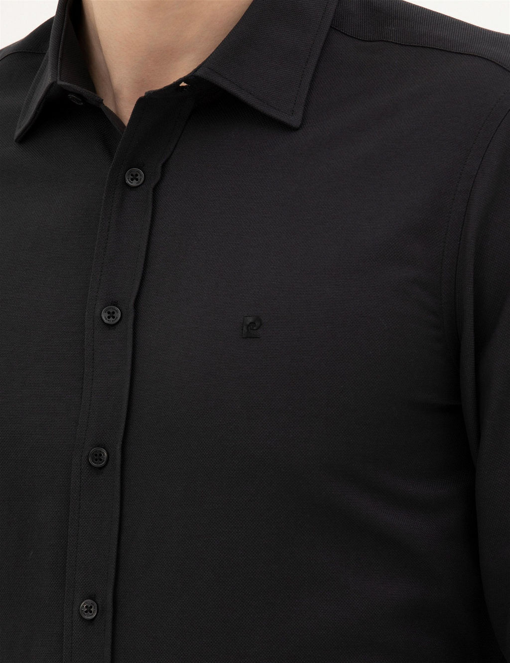 Siyah Slim Fit Uzun Kollu G_mlek