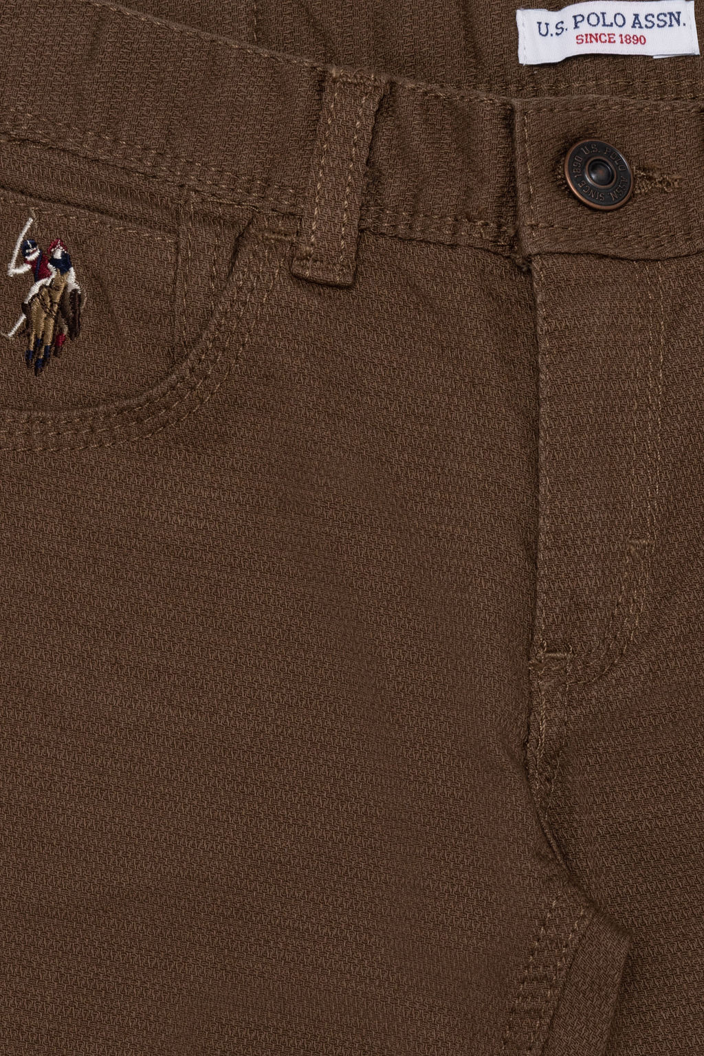 U. S. Polo Assn Брюки кокосового цвета для мальчиков из парусины - U.s. polo assn фото 12