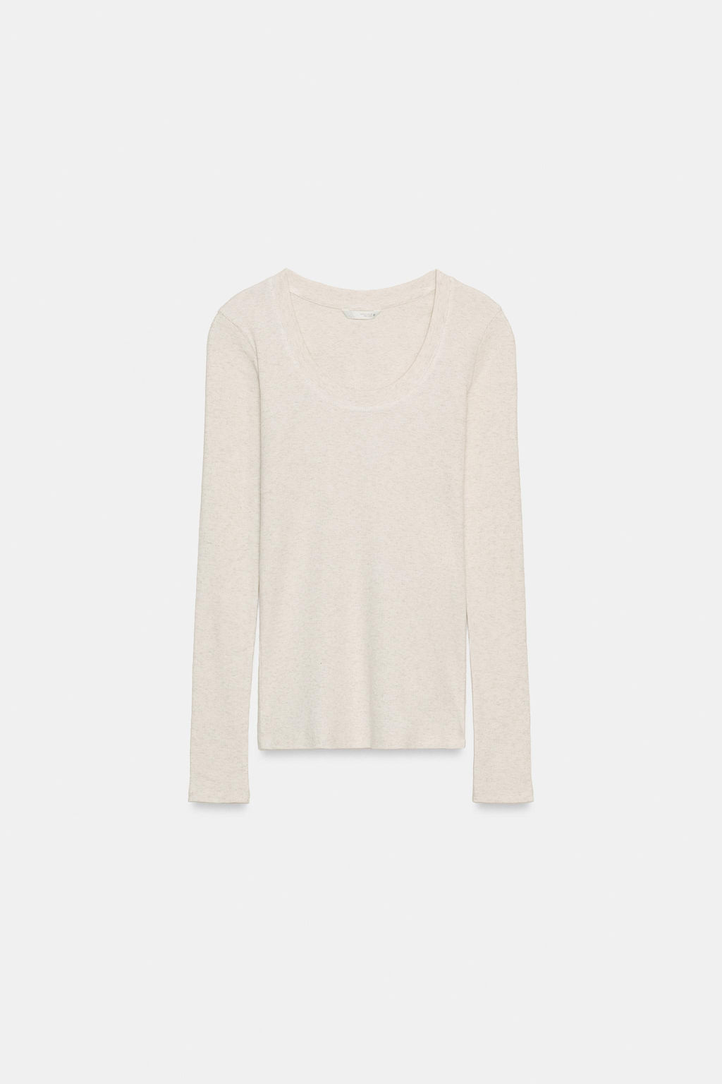 CAMISETA RIB MANGA LARGA / Gris vigor? - Zara фото 3