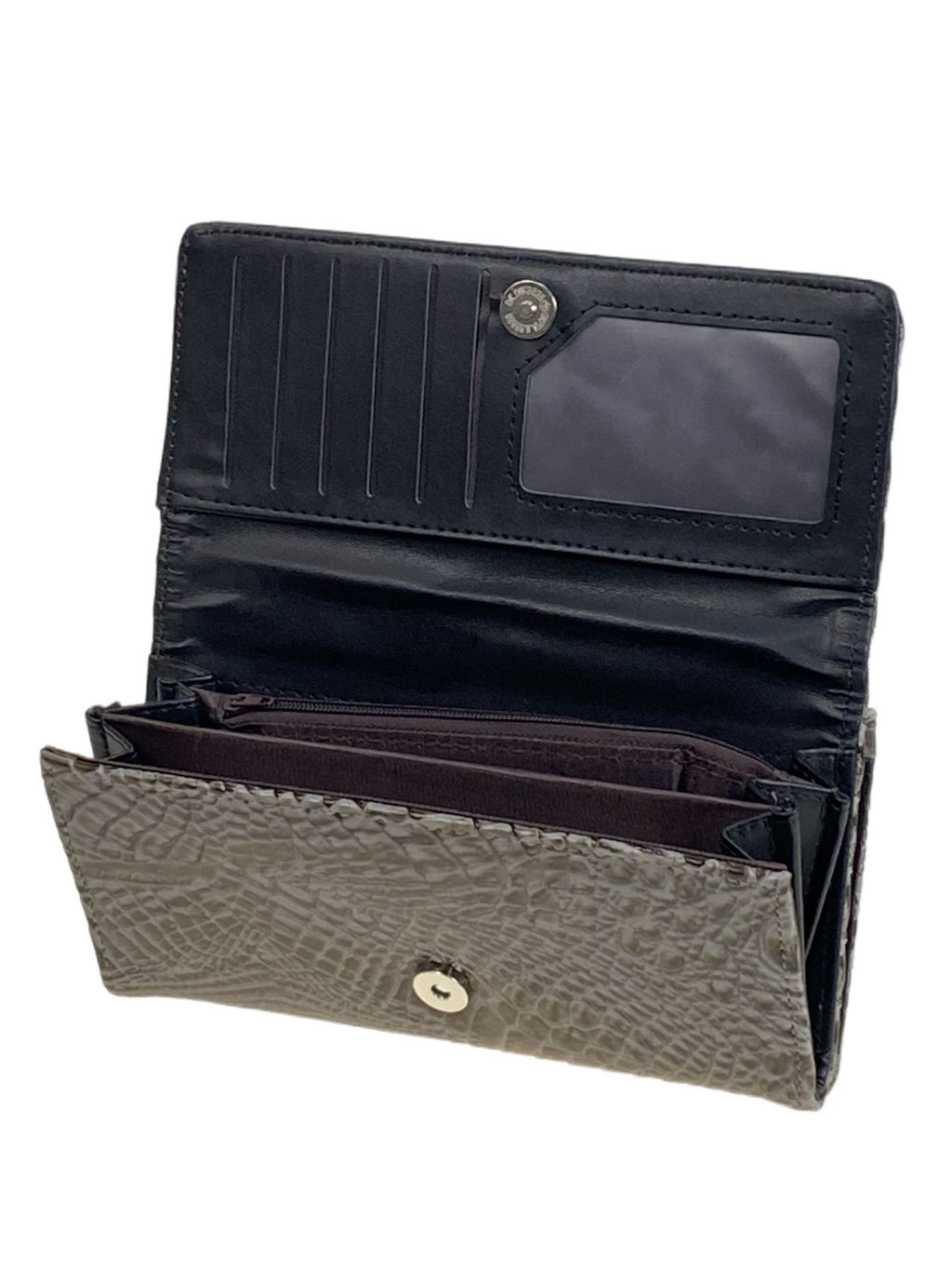 Женское портмоне из искусственной кожи, цвет серый - Greta фото 2