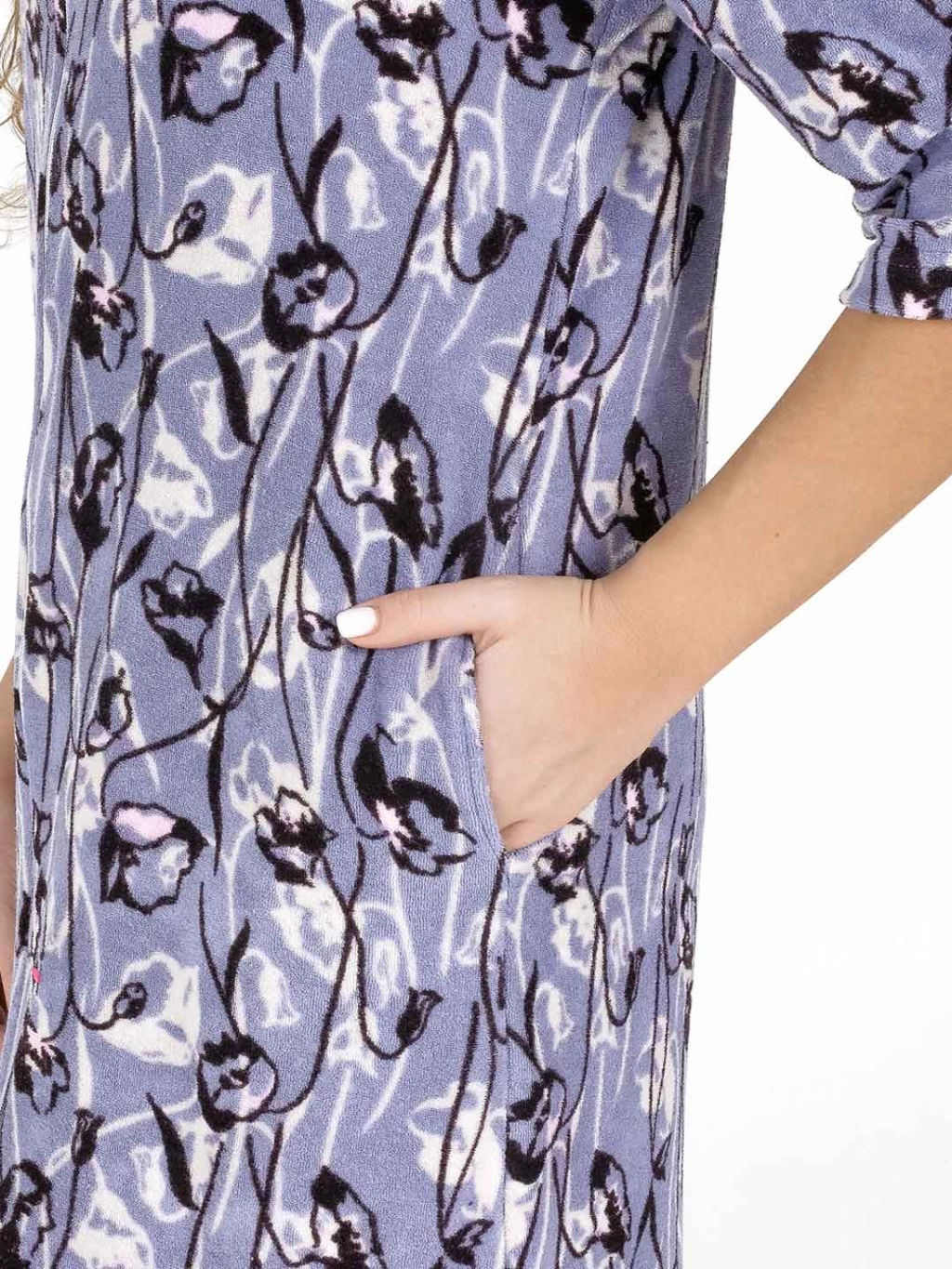 Халат женский, цвет голубой