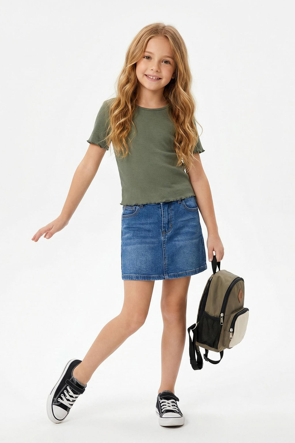 Ekru K?z Cocuk Pamuklu Basic Regular Kal?p Fitilli K?sa Kol Orme T-Shirt TKDSS25TS00020 - Trendyolmilla фото 7