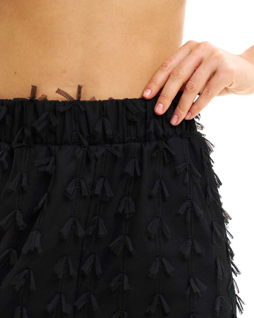 Брюки с бантиками из сеточки