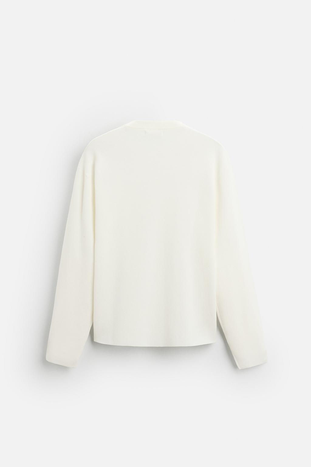 COTTON BLEND TEXTURED SWEATER - Zara фото 23