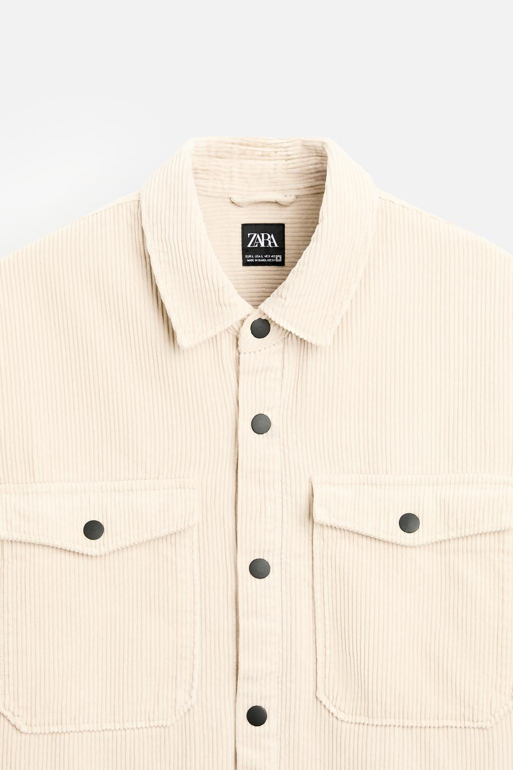 PADDED CORDUROY OVERSHIRT - Zara фото 26