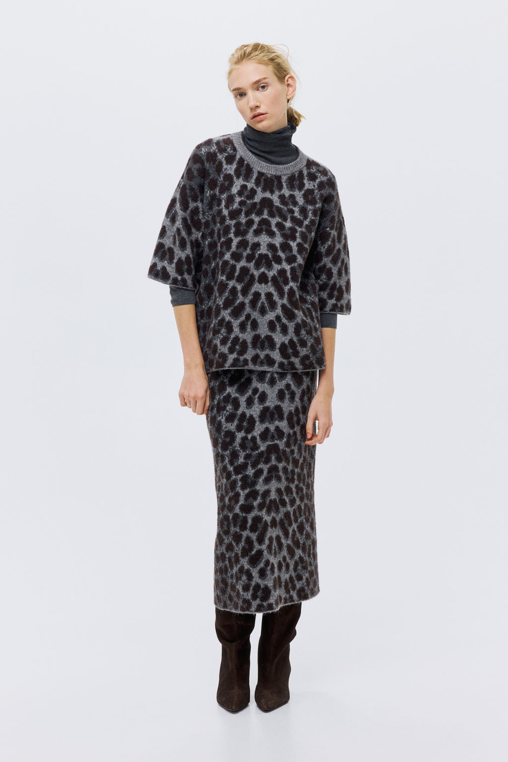 Jersey boxy en punto jacquard - H&m фото 6
