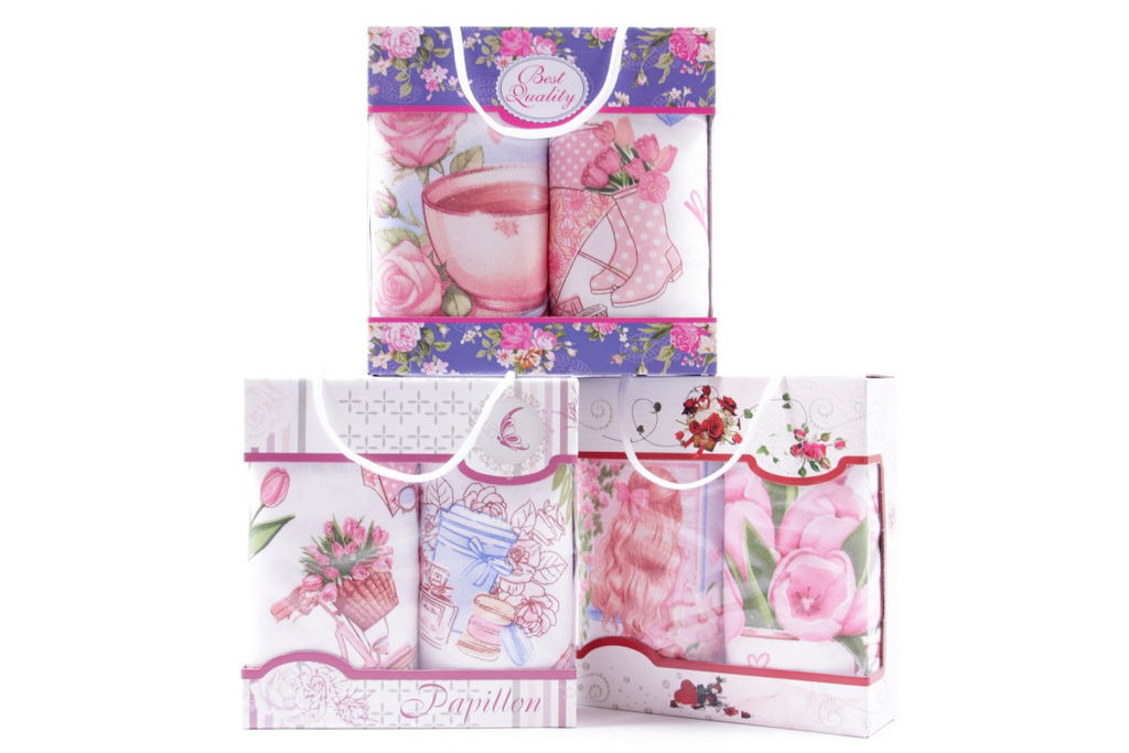 Набор вафельных полотенец в коробке ВК 799 тдл (500337/1)