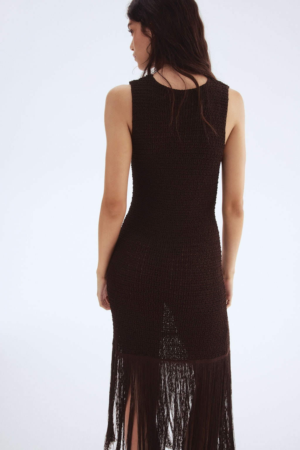 Vestido de punto con flecos - H&m фото 7
