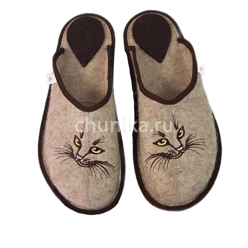 Тапочки без задника, вышивка «кошечки» - Чуника фото 9