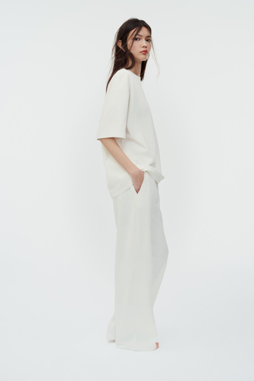 WASHED INTERLOCK TROUSERS - Zara фото 30