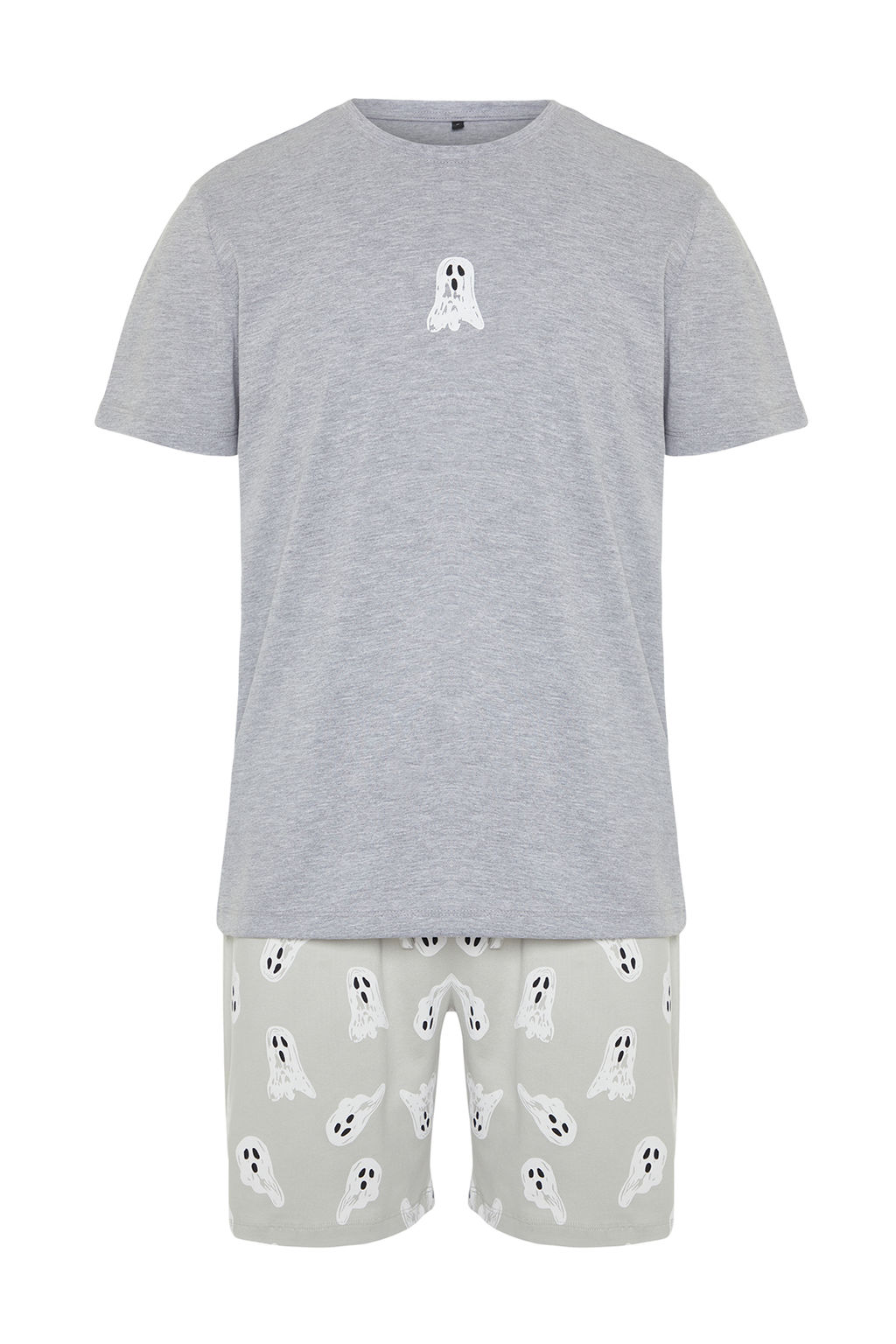 TRENDYOL MAN Gri Bask?l? Regular Fit Orme Sortlu Pijama Tak?m? TMNSS24PT00024 - Trendyolmilla фото 7
