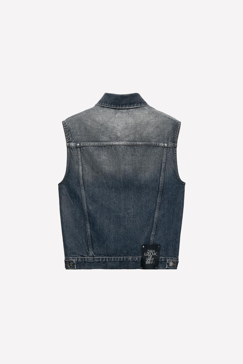 WAXED DENIM WAISTCOAT LUDOVIC DE SAINT SERNIN x ZARA  фото 3