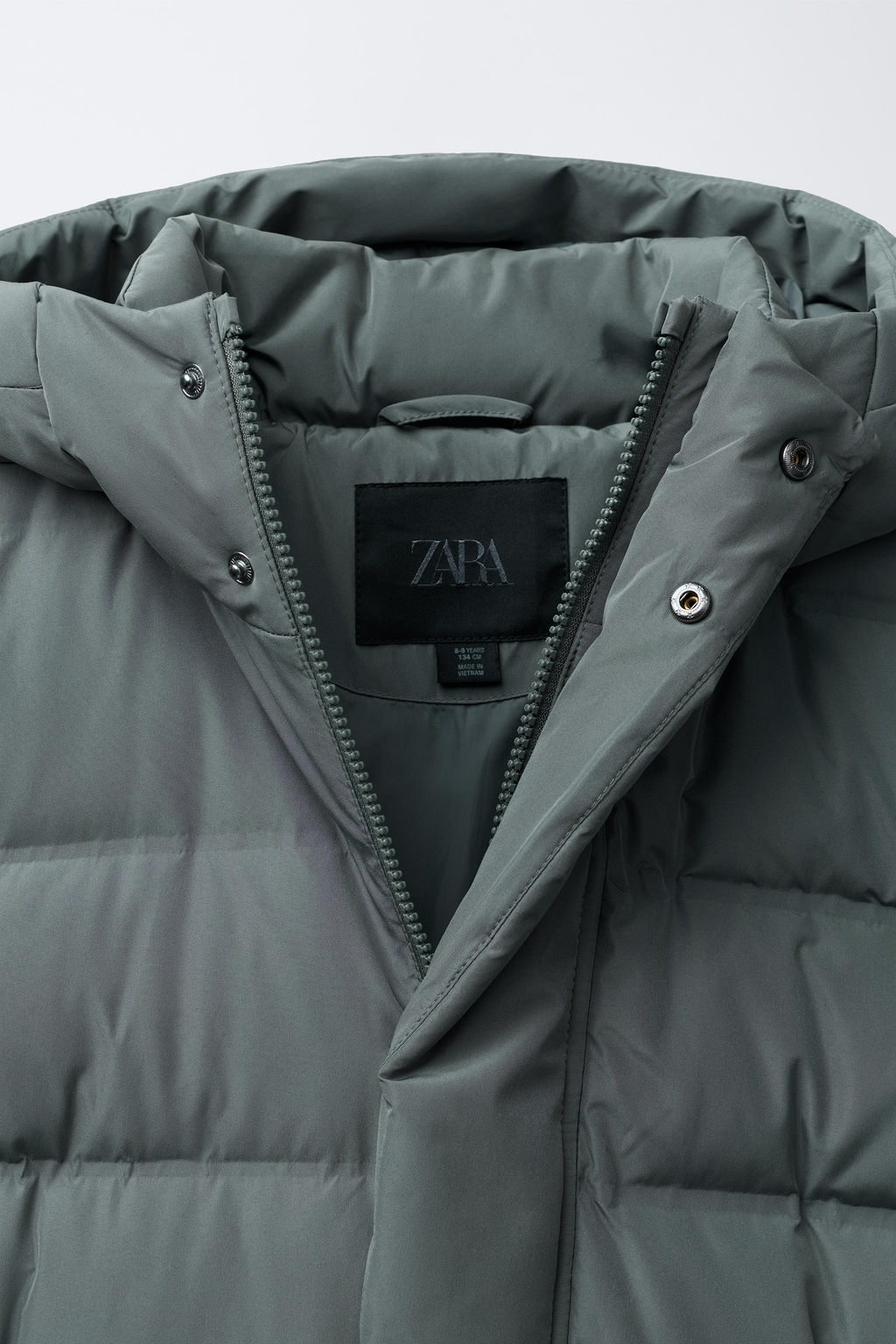 LONG WATER-REPELLENT DOWN PUFFER JACKET - Zara фото 5